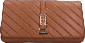 La Carrie Plumar Leren Tas - Dames - Clutches - Bruin - ONE Size - Leer - Tassen