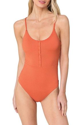 Andie Swim The Snap One-Piece Swimsuit in Marmalade at Nordstrom, Size X-Small