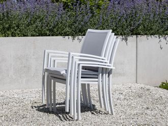Bellagio la vita attrattiva Bellagio Anzio/Fidenza 220cm dining tuinset 7-delig stapelbaar