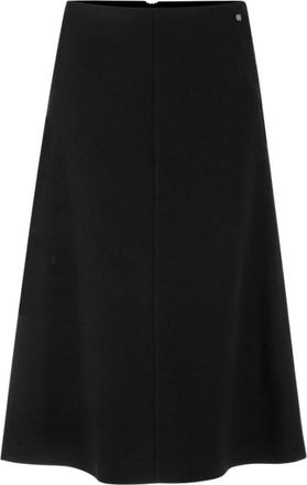 Marc Cain Walkrock Midi Rok - Dames - Rokken - Zwart - Maat: 3XL Wol