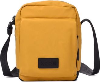 KCB Mens Small Skid Crossbody Bag | Zip Bag | 100% Vegan, Mustard