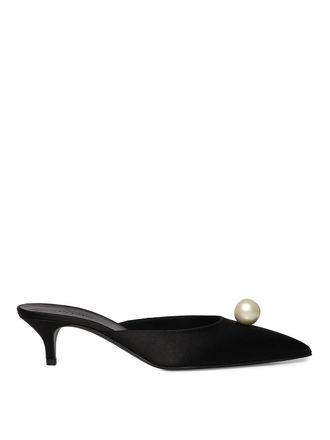 Magda Butrym Satin Mules With Pearls