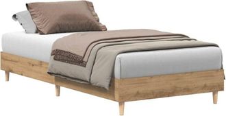 vidaXL Estructura De Cama Sin Colch&oacute;n Roble Artesanal 90x190 Cm Madera Vidaxl