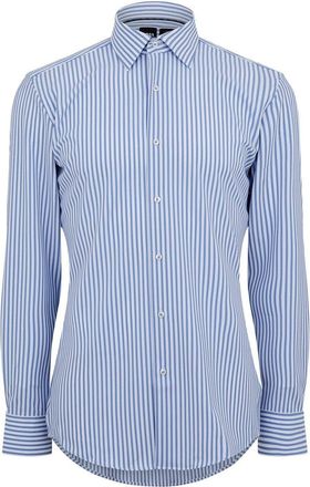 HUGO BOSS Mens Long Sleeve Regular Fit Shirt in Past Blue - Size 14.5 inch