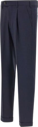 Devore Incipit Pantaloni con pieghe e bottoni - Blu