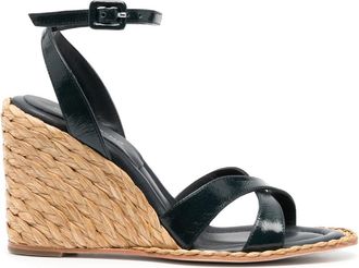 Paloma Barcel&oacute; Ales 100mm leather espadrilles - women - Leather/Calf Leather/Calf Leather - 37 - Blue