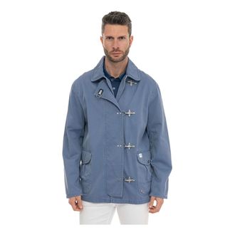 Fay Heren, Jassen, Blauw, Maat: M Katoen
