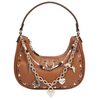 True Religion Chain & Studs PU Hobo Bag