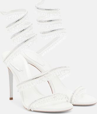 Rene Caovilla Chandelier embellished satin sandals