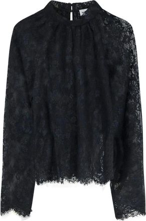Self Portrait Pf 26 Lace Blouse - Dames - Blouses - Zwart - S - Overhemden
