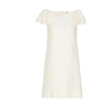 sacai Elegant Poplin Jersey Dress
