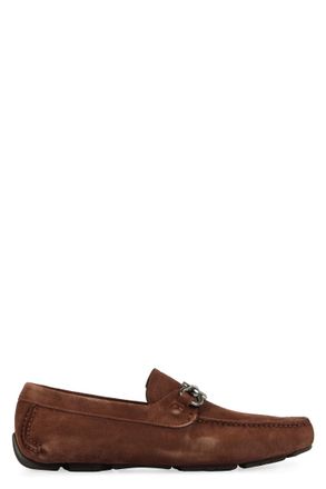 Ferragamo Dark Brown Suede Loafers