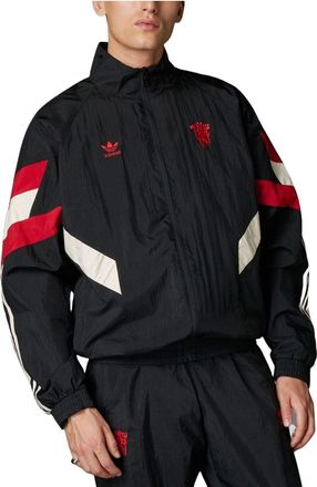 adidas Manchester United Originals Track Jacket Asia Sizing Black Red IS6525
