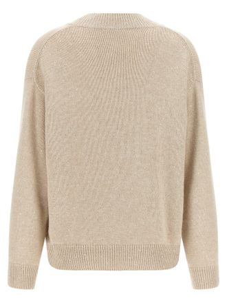 Brunello Cucinelli Womens Beige Cashmere Cardigan Clothing