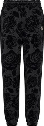 Philipp Plein Broeken, Dames, Zwart, XL, Jogging Broeken Monogram