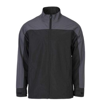 Slazenger Waterdichte herenjas met kleurblokken (Zwart)