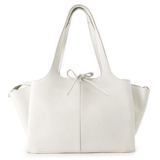 Celine White Leather Handbag Tote Bag (Pre-Owned)