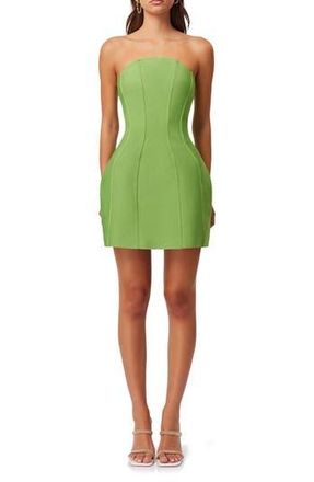 Elliatt Rose Strapless Minidress in Fern Green at Nordstrom Rack, Size Large