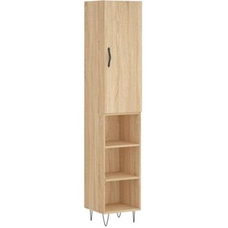 vidaXL Highboard Sonoma Oak 34.5x34x180 cm Engineered Wood Vidaxl