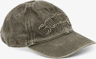 Golden Goose Mens Baseball Cap Washed Cotton Green Hat