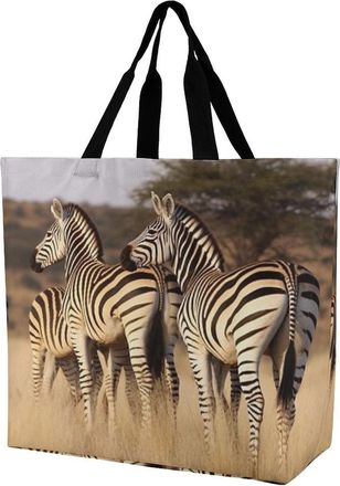 Generic Zebrass On South Africa Tote Bag Foldable Women Handbag Waterproof Shoulder Bags For Work Picnic Beach