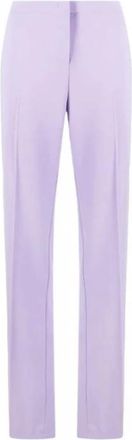 Pinko Hulka Broeken - Dames - Wijde Broeken - Paars - 2XL - Polyester - Broeken