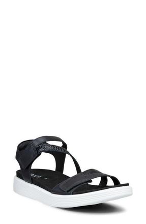 Ecco Soft Three Strap Sandal in Black/Black at Nordstrom, Size 11-11.5Us