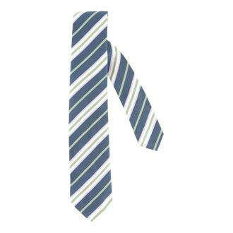 Finamore Ties, male, Green, Size: ONE SIZE Cravatta regimental in seta-cotone