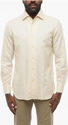 Corneliani ID Houdstooth Patterned Cotton Shirt size 41