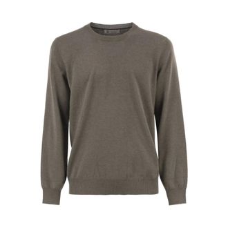 Brunello Cucinelli Maglione Girocollo - - Knitwear - Uomo - Verde - S
