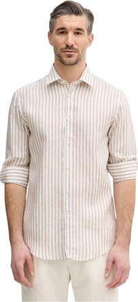 Paul & Shark Linnen Casual Shirt - Heren - Casual Overhemden - Beige - 2XL - Linnen - Overhemden