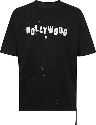 Amiri Zwart Shotgun Hollywood Tee - Heren - T-shirts - Zwart - M - Katoen - Tops