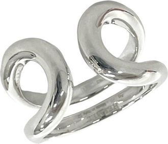 Herm&egrave;s Silver Silver 925 Band Ring (Pre-Owned)