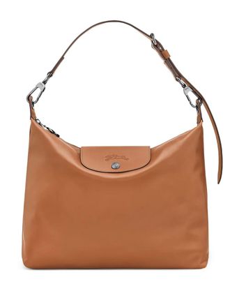 Longchamp medium Le Pliage Xtra zip-fastening shoulder bag - women - Calf Leather/Recycled Polyamide/Recycled Polyester - One Size - Brown