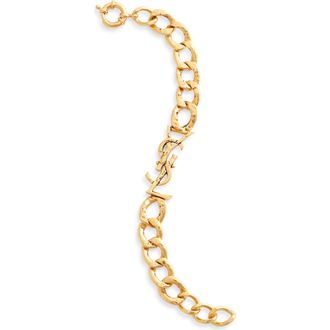 Saint Laurent Cassandre Chain Link Bracelet in Gold at Nordstrom, Size Medium