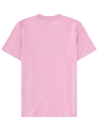 Msgm Logo-Embroidered Cotton T-Shirt - Pink