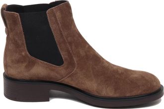 Hogan Beatles Su&egrave;de Laars Schoen Elastische Stijl - Dames - Chelseaboots - Bruin - 35 EU - Su&egrave;de - Schoenen