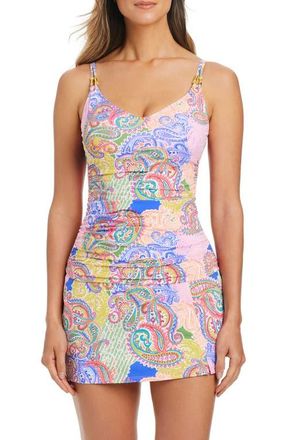 Bleu Rod Beattie Paisley Tankini Top in Pink Multi at Nordstrom, Size 10