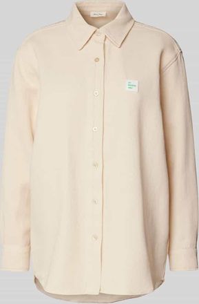 American Vintage American Vintage Relaxed Fit Hemdbluse mit Label-Badge Modell AFAZ in Ecru, Größe XS/S