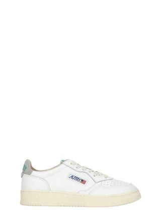 Autry White Medalist Low Suede Upper Sneakers