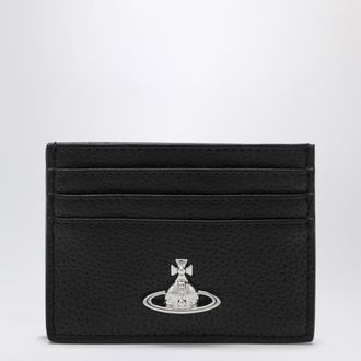Vivienne Westwood Black grained leather Flat card holder