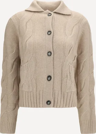 Allude Cashmere and silk Sweater with buttons Female M