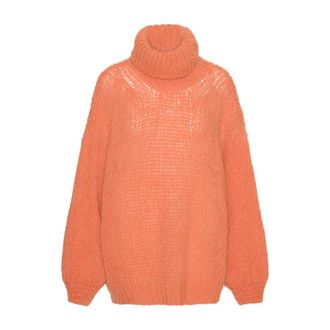 Americandreams Pepper Roll Neck Alpaca Pullover - - Knitwear - Donna - Arancione - ONE SIZE