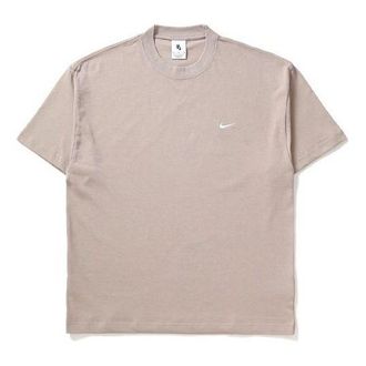 Nike Mens Nike Lab Solo Swoosh Basic Sports Short Sleeve Light Pink T-Shirt DA0321-245