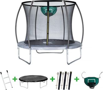 Habitat et Jardin Cama El&aacute;stica Con Red Interior jumper - &Oslash; 4,88 M - Gris