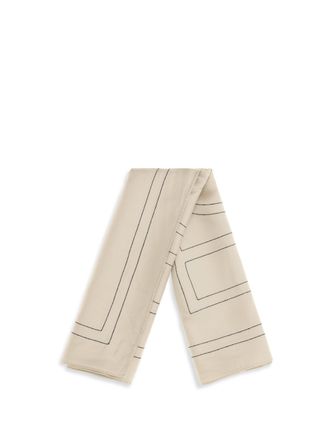 Toteme Womens Silk Scarf Ivory Scarfs