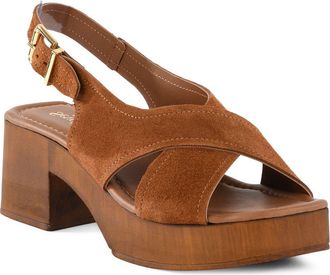 Seychelles Heart Of Gold Slingback Platform Sandal in Brown at Nordstrom, Size 7.5