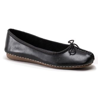 Clarks Freckle Ice Leather Womens Slip On Shoes - Black - Size:UK 5.5