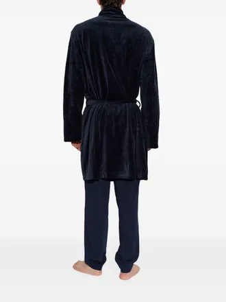 Emporio Armani Velvet Robe - Navy
