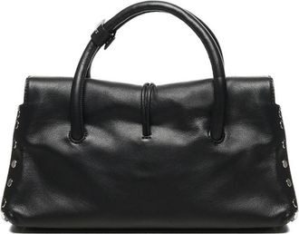 Zanellato Black Dotta Saeta Small Leather Satchel
